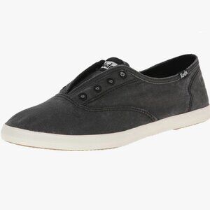 Keds Chillax Slip On Shoes Womens 10 Charcoal Faded Look Canvas Casual
